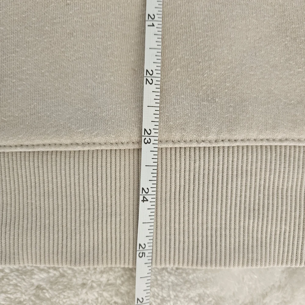 NEW Zara Sweatshirt Size S Beige Eclectic Streetwear Contemporary Casual - Picture 11 of 11